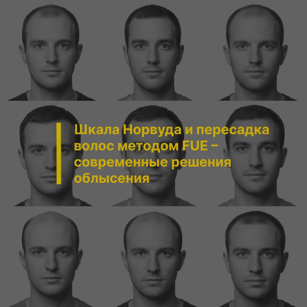 Шкала Норвуда и пересадка волос методом FUE – современные решения облысения